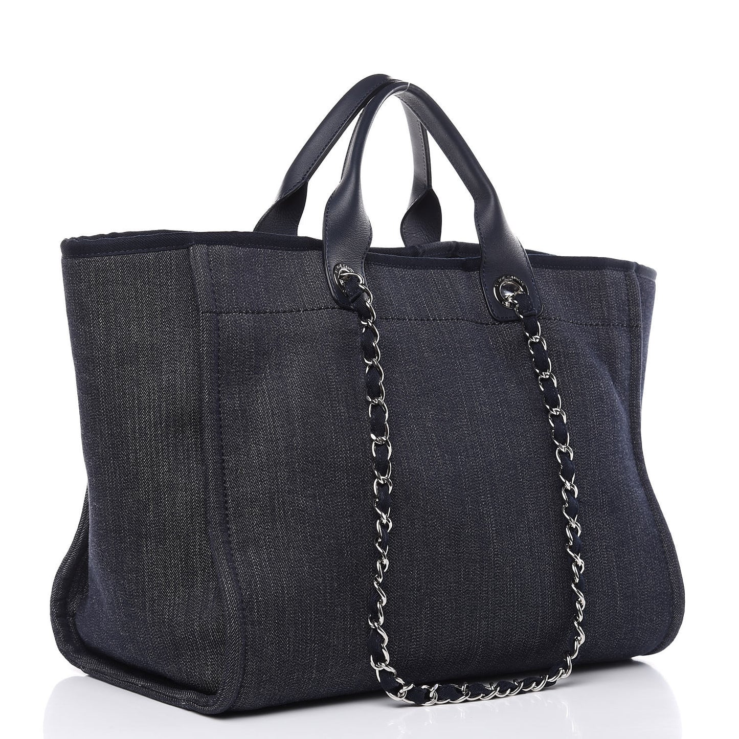 Denim Large Deauville Tote Dark Blue