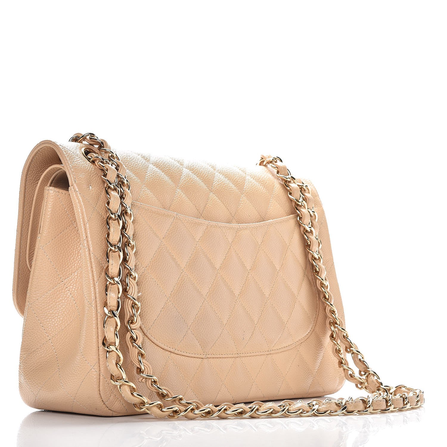 Chanel Caviar Quilted Jumbo Double Flap Beige Clair 4 of 12