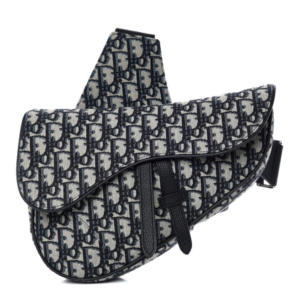Christian Dior Oblique Saddle Bag Blue 1 of 8