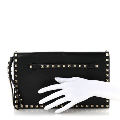 Valentino Garavani Nappa Rockstud Wristlet Clutch Black 2 of 14