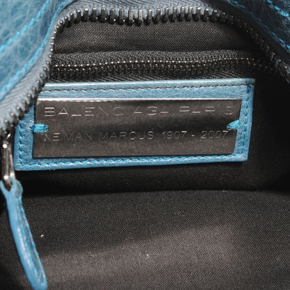 Balenciaga Chevre Giant 21 Gunmetal Hardware City Neiman Marcus LE Bleu 5 of 7