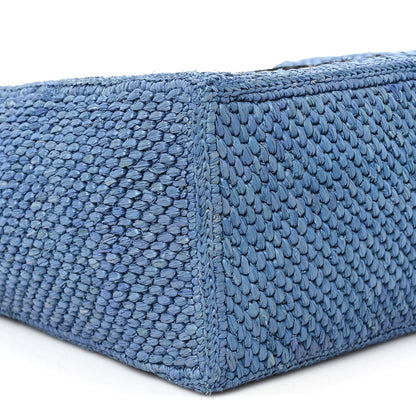 Loewe X PAULA'S IBIZA Raffia Small Font Tote Light Blue 7 of 8