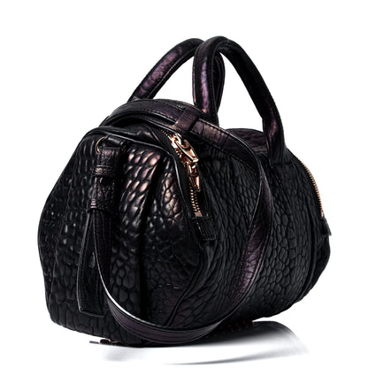 Alexander Wang Pebbled Lambskin Rockie Black Rose Gold Hardware 2 of 5