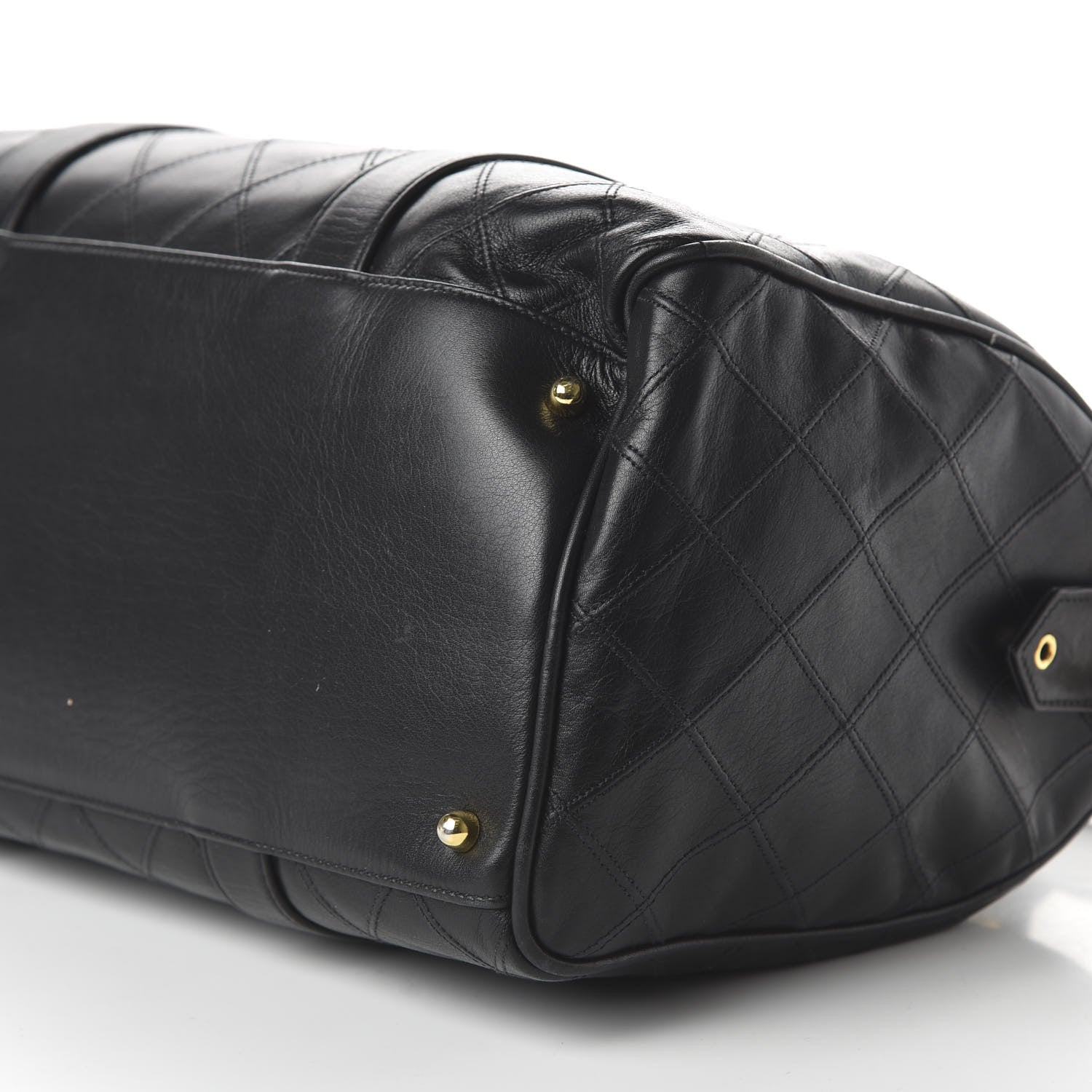 Chanel Calfskin Stitched CC Boston Black 8 of 13