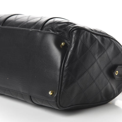 Chanel Calfskin Stitched CC Boston Black 8 of 13