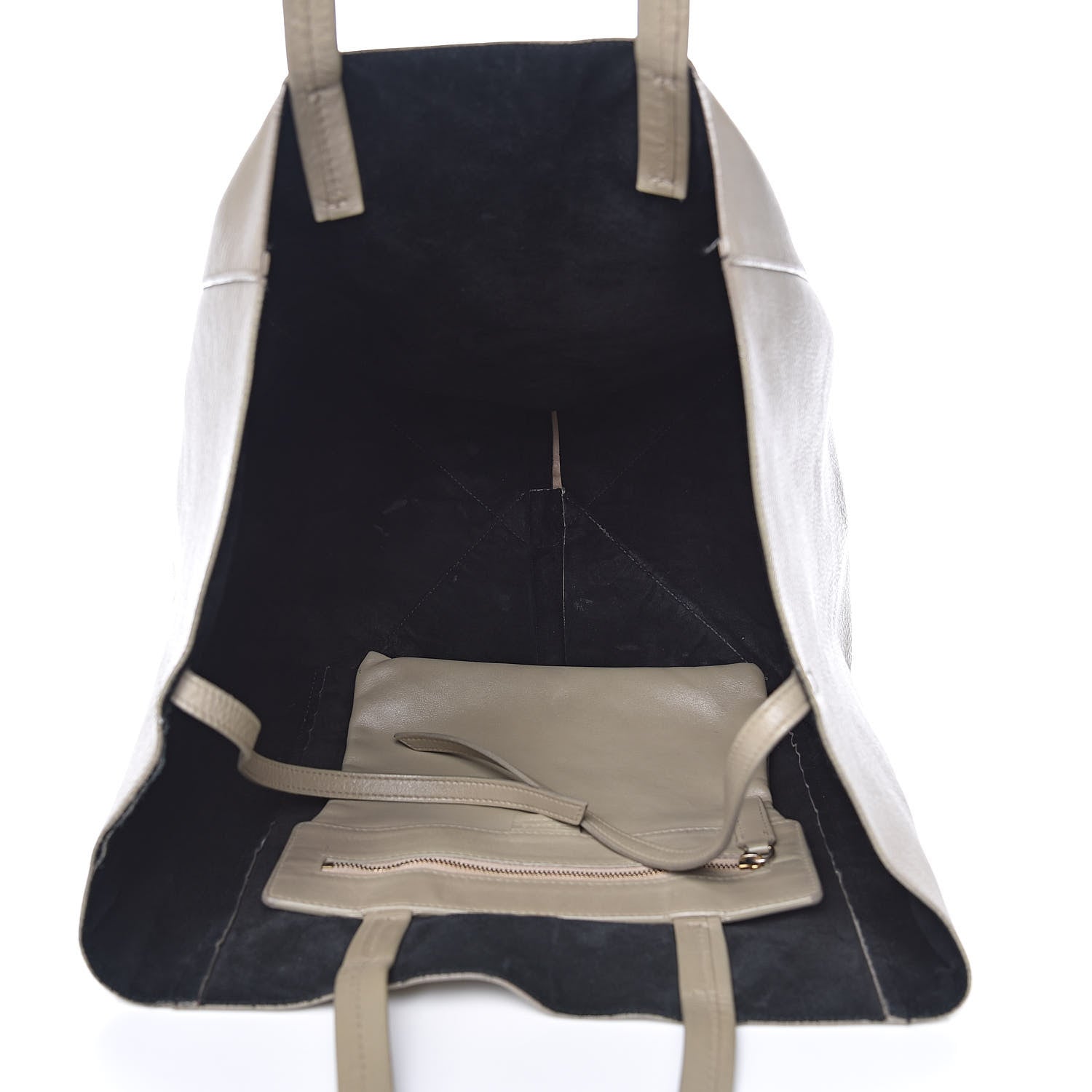 Celine Grained Calfskin Medium Horizontal Cabas Phantom Taupe 5 of 17
