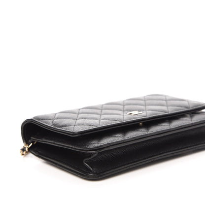 Chanel Caviar Quilted Wallet On Chain WOC Black 6 of 12