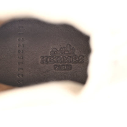 Hermes Knit Calfskin Duo Ankle Boots 36.5 Nocciola 6 of 10