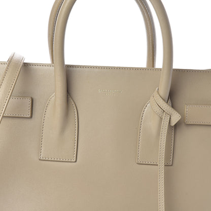 Saint Laurent Grained Calfskin Small Sac De Jour Dark Beige 8 of 11