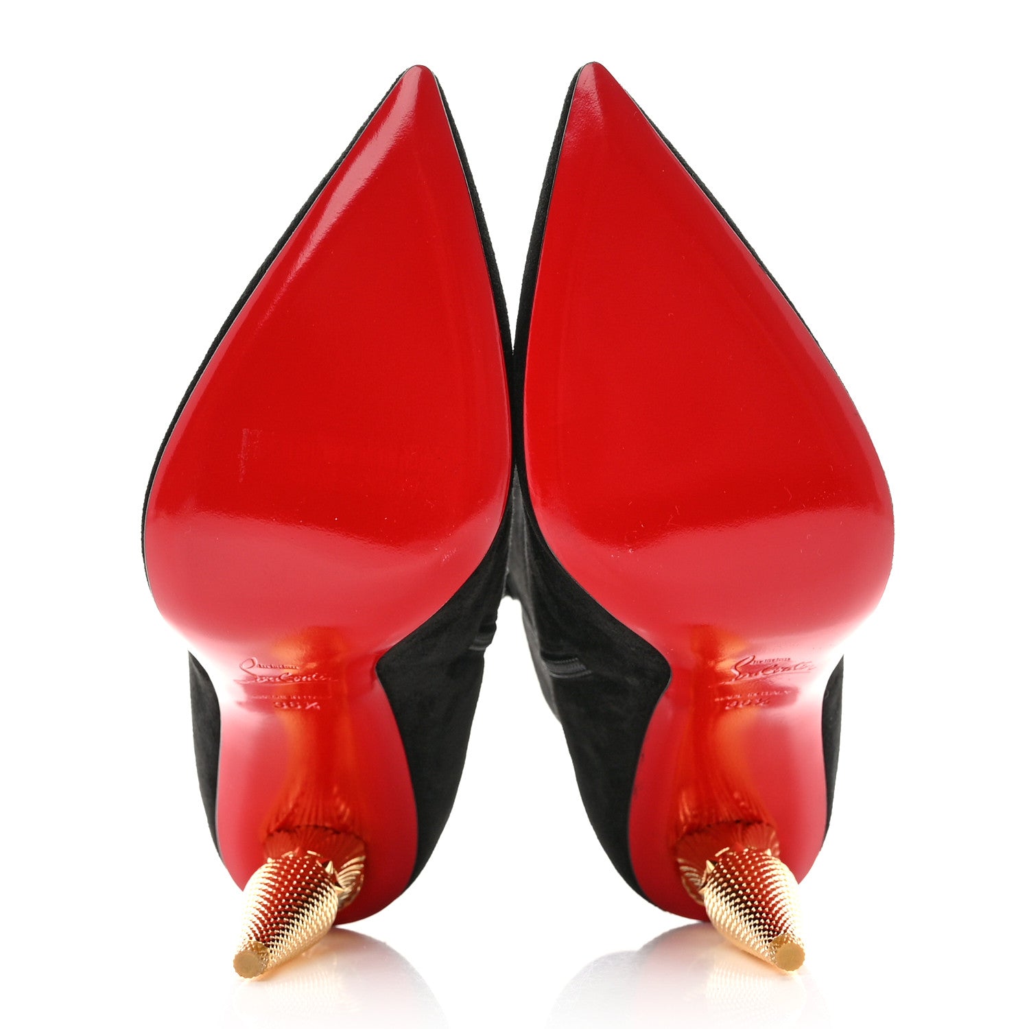 Christian Louboutin Suede Lipbooty 100 Booties 36.5 Black 5 of 8