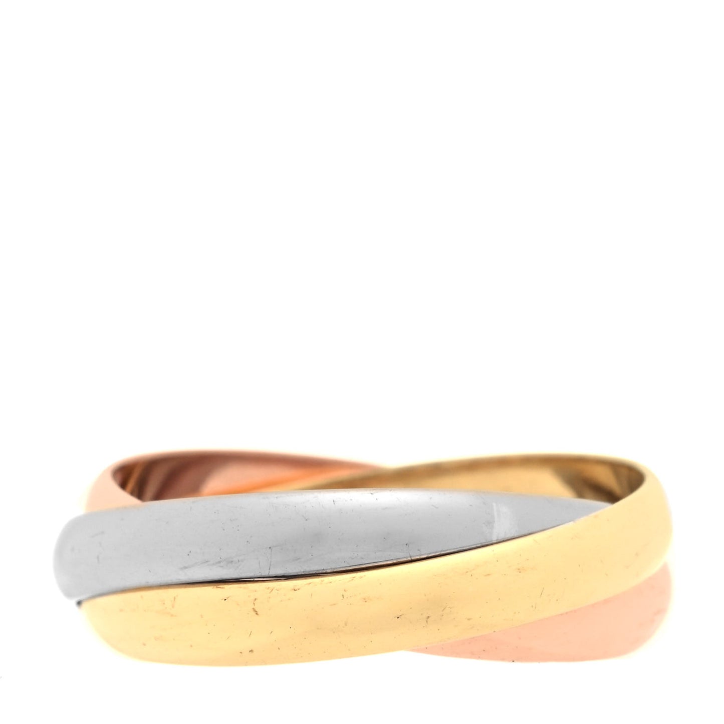 18K Pink Yellow White Gold Classic Trinity Ring 50 5.25