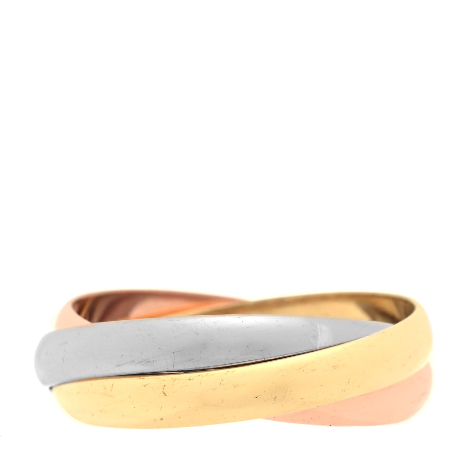 Cartier 18K Pink Yellow White Gold Classic Trinity Ring 50 5.25 3 of 5