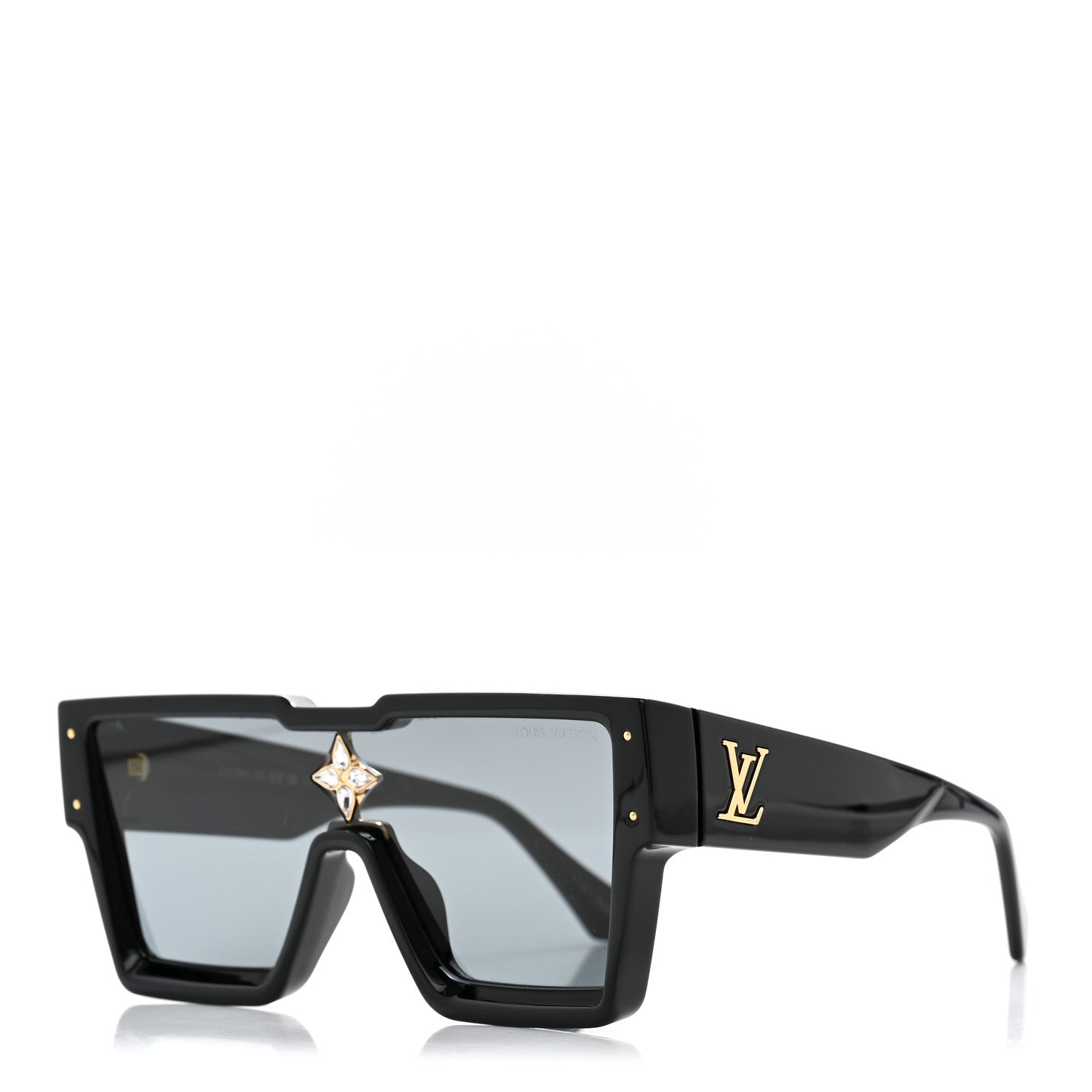 Louis Vuitton Acetate Swarovski Crystal Cyclone Sunglasses Z1578W Black 1 of 8