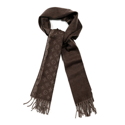 Louis Vuitton Cashmere Wool Monogram Gradient Scarf Noisette 1 of 3