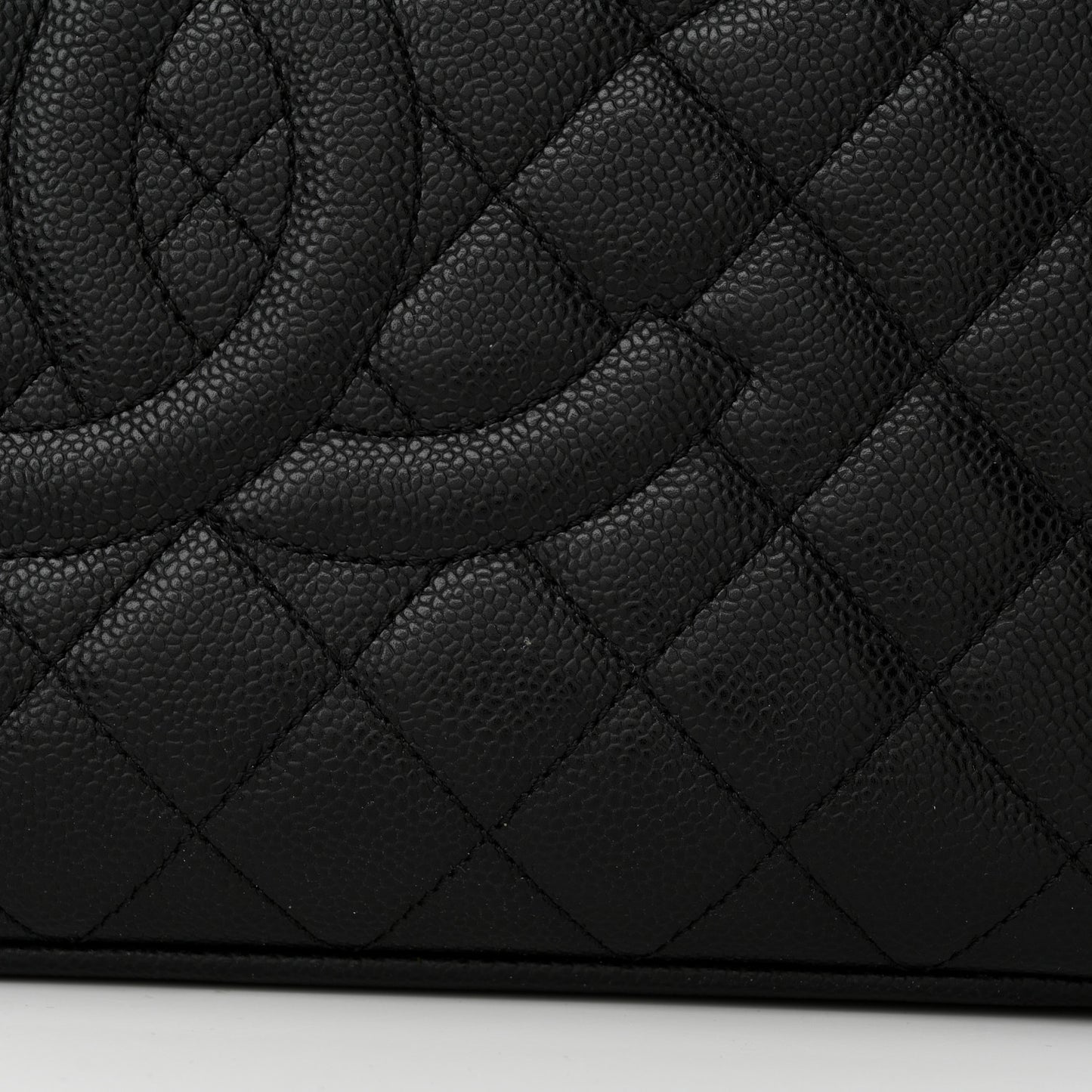 Caviar Quilted Grand Shopping Tote GST Black