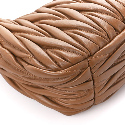 Miu Miu Nappa Matelasse Regular Wander Hobo Caramel 9 of 10