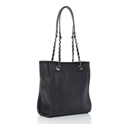 Chanel Canvas Mini Deauville Tote Black 2 of 10