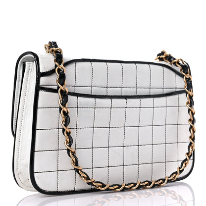 Chanel Lambskin Reissue Chocolate Bar Flap White Black 3 of 30