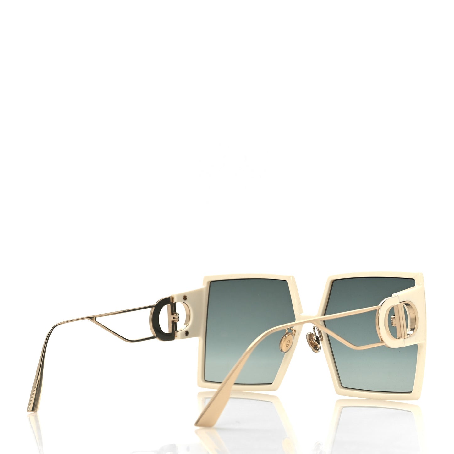 Square 30 Montaigne Sunglasses White