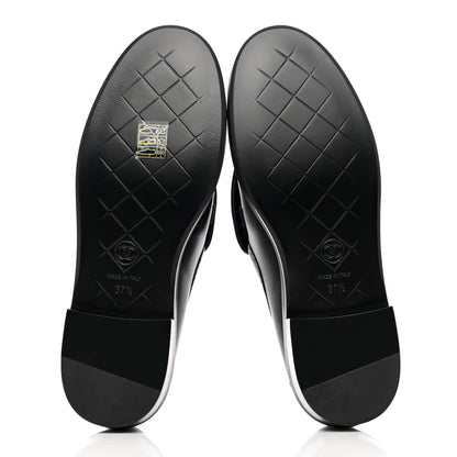 Chanel Lambskin Quilted CC Turnlock Loafers 37.5 Black 5 of 11