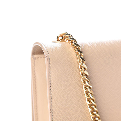 Saint Laurent Grain De Poudre Small Monogram Kate Satchel Nude Powder 11 of 13