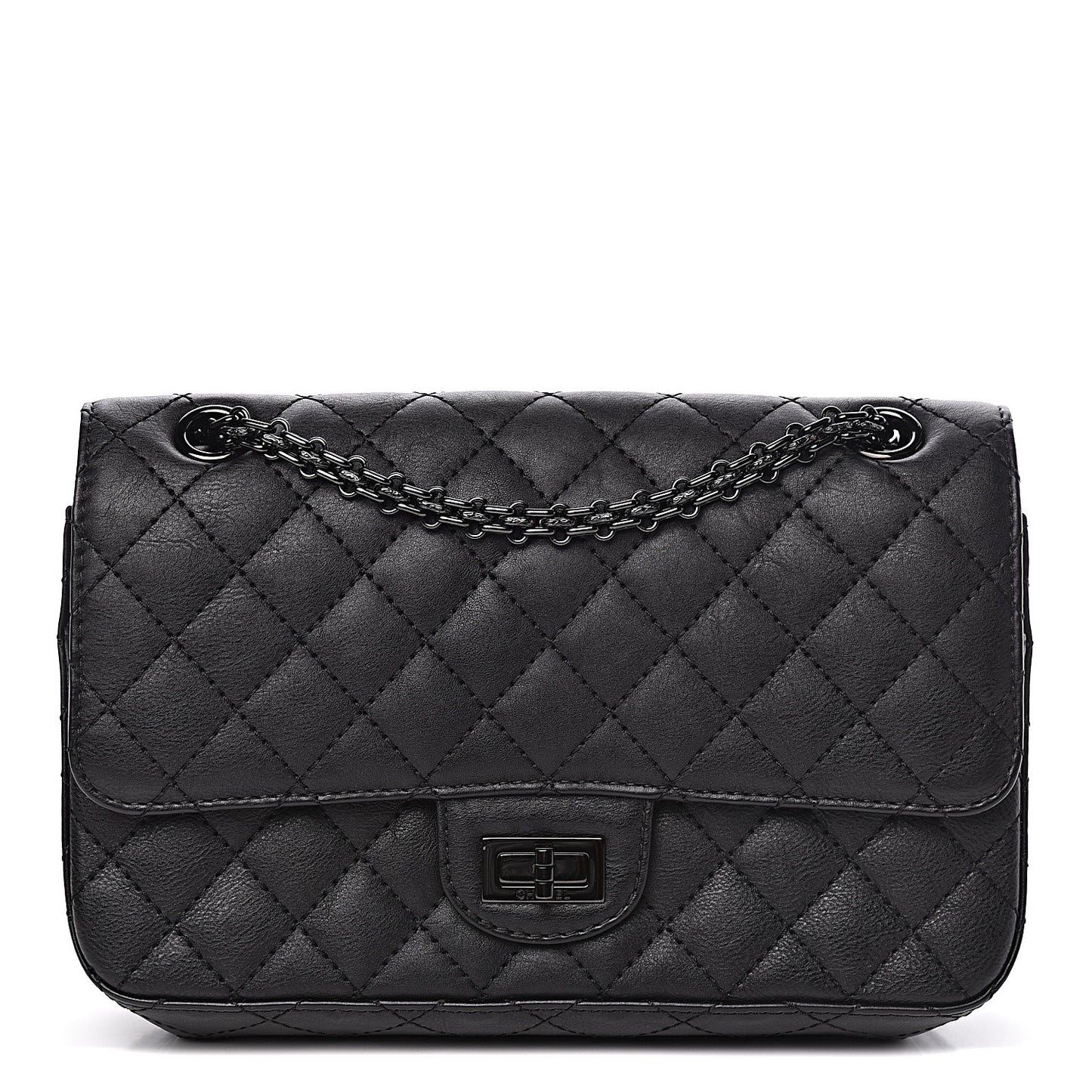 Calfskin Quilted 2.55 Reissue 225 Flap So Black