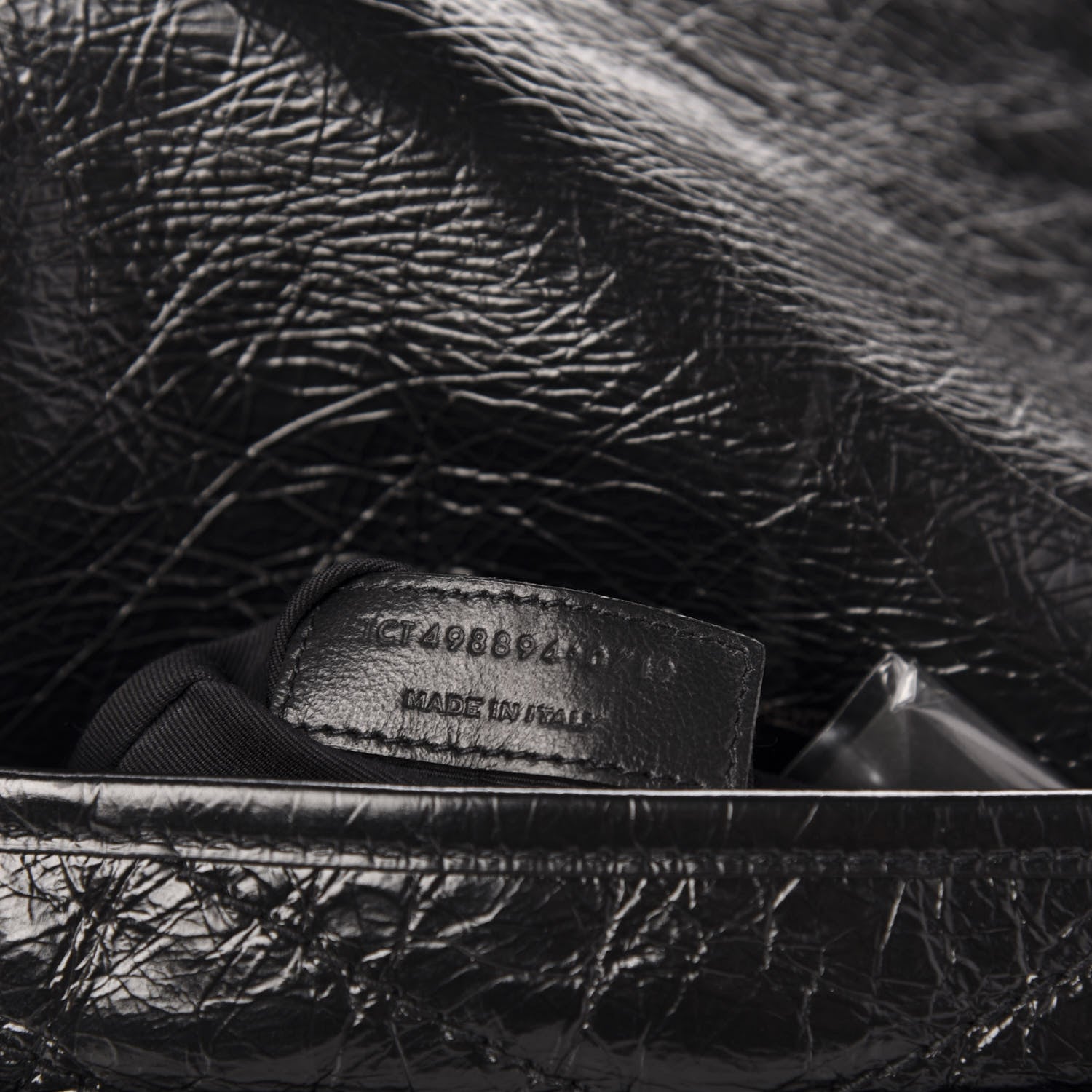 Saint Laurent Crinkled Calfskin Matelasse Monogram Medium Niki Chain Satchel Black 7 of 12