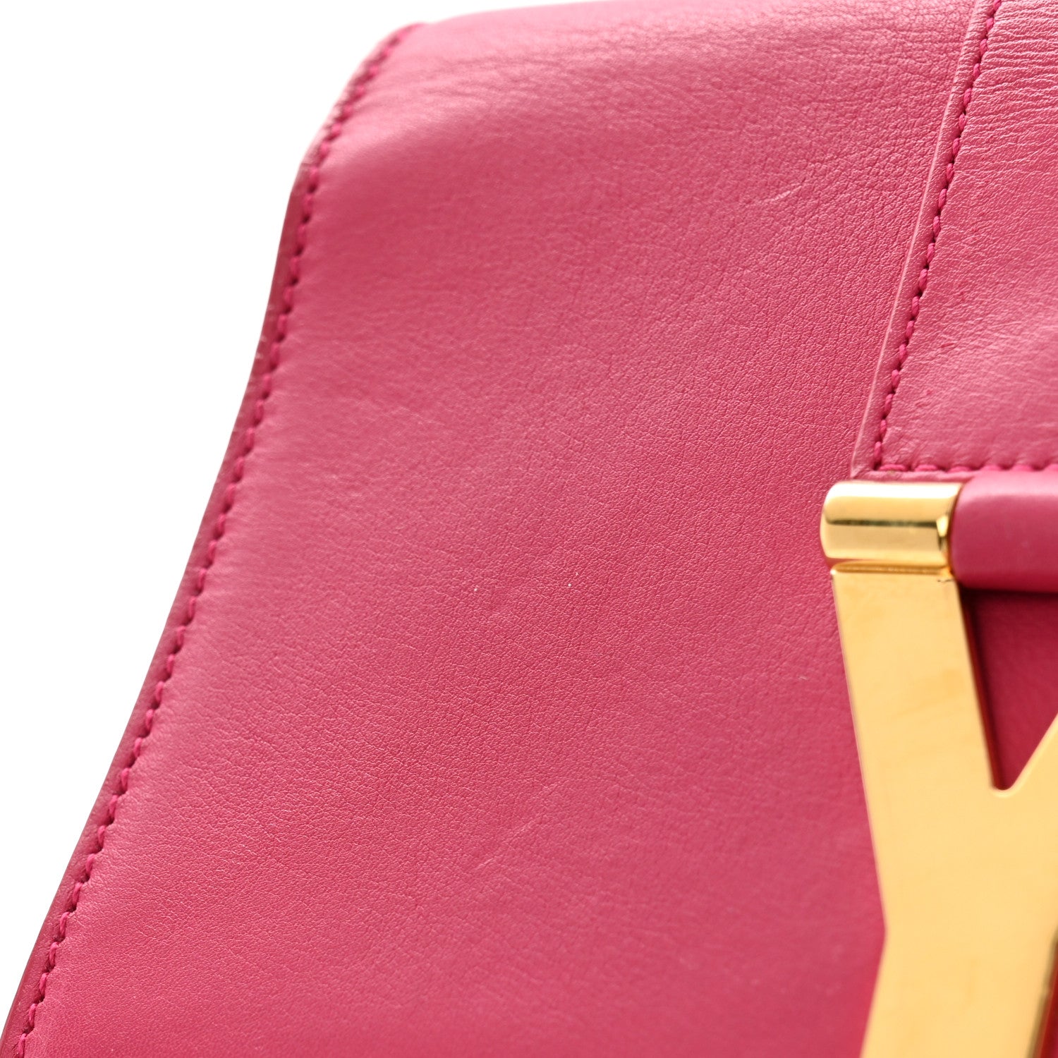 Saint Laurent Calfskin Mini Y Ligne Crossbody Pochette Bag Fuchsia 13 of 14