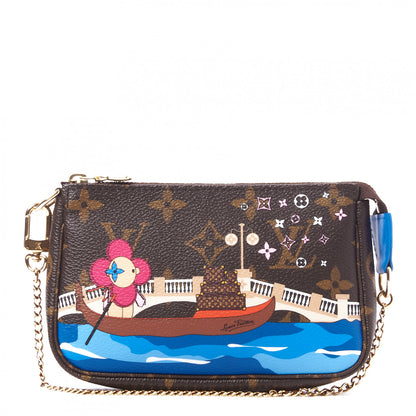 Louis Vuitton Monogram 2019 Christmas Animation Mini Venice Pochette Accessories Blue 1 of 8
