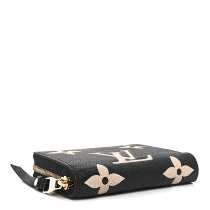 Louis Vuitton Empreinte Monogram Giant Zippy Coin Purse Black Beige 8 of 12