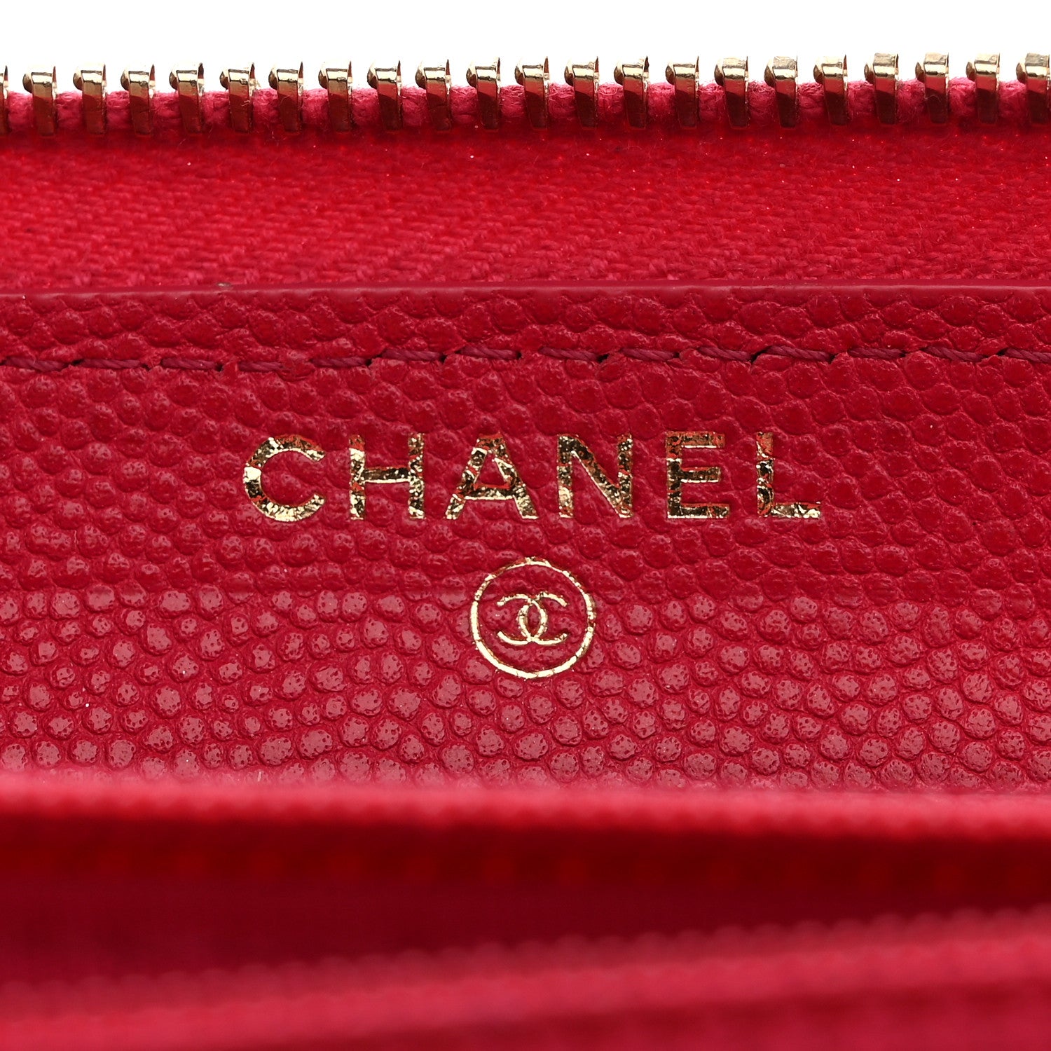 Chanel Caviar Camellia Embossed Large Zip Around Gusset Wallet Pink 6 of 8