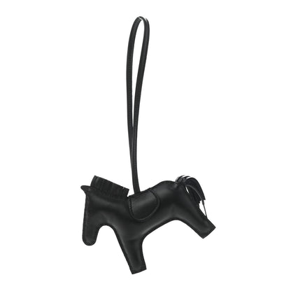 Hermes Milo Lambskin Grigri Rodeo Horse Bag Charm MM So Black 1 of 4