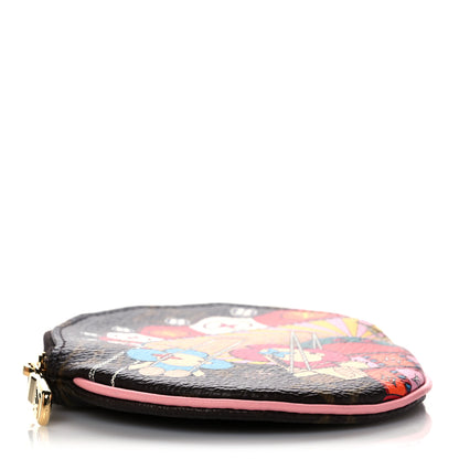 Louis Vuitton Monogram 2020 Christmas Animation Swing Ride Round Coin Purse Pink Poppy 4 of 8