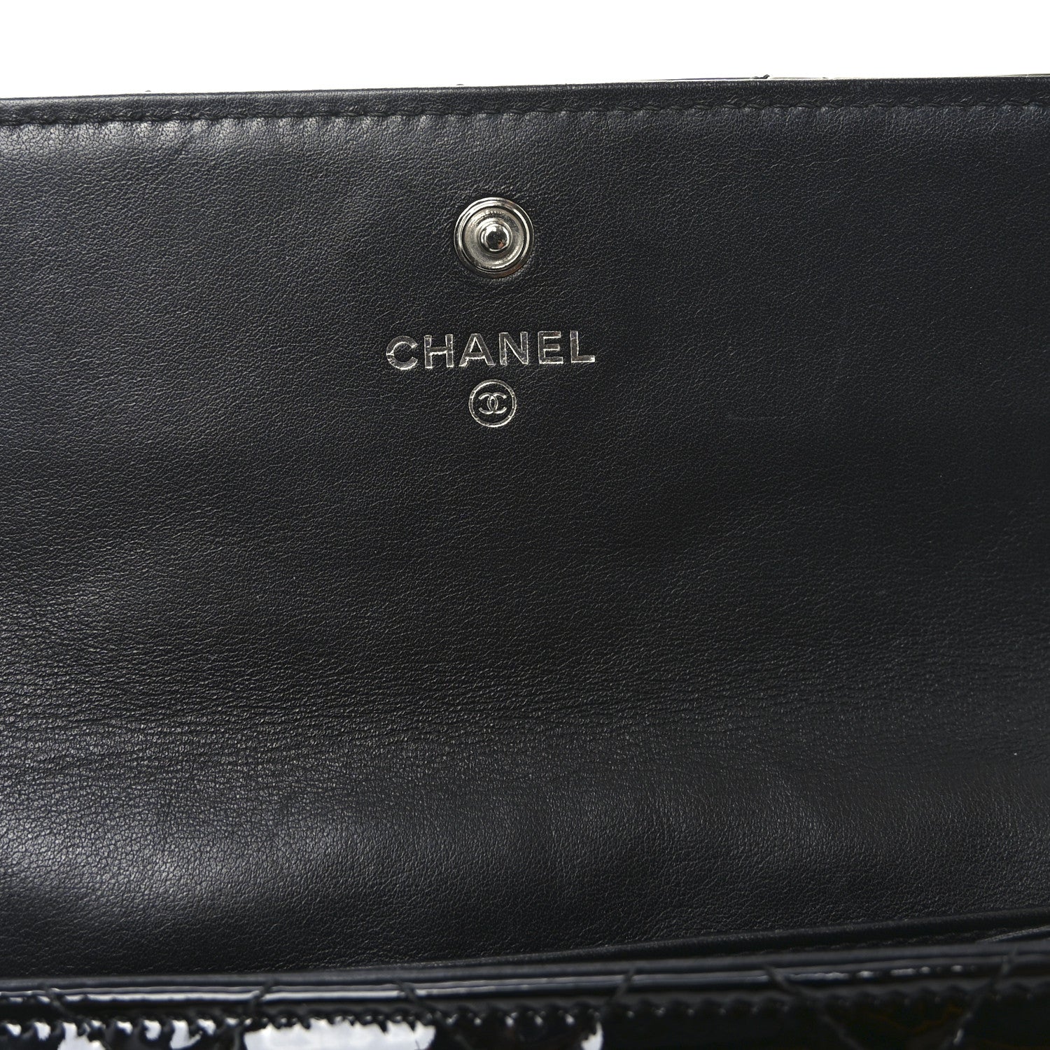 Chanel Patent Quilted Large Brilliant Flap Wallet Black 5 of 10