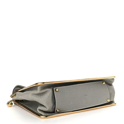 Chloe Grained Calfskin Medium Sally Flap Bag Grey 4 of 15