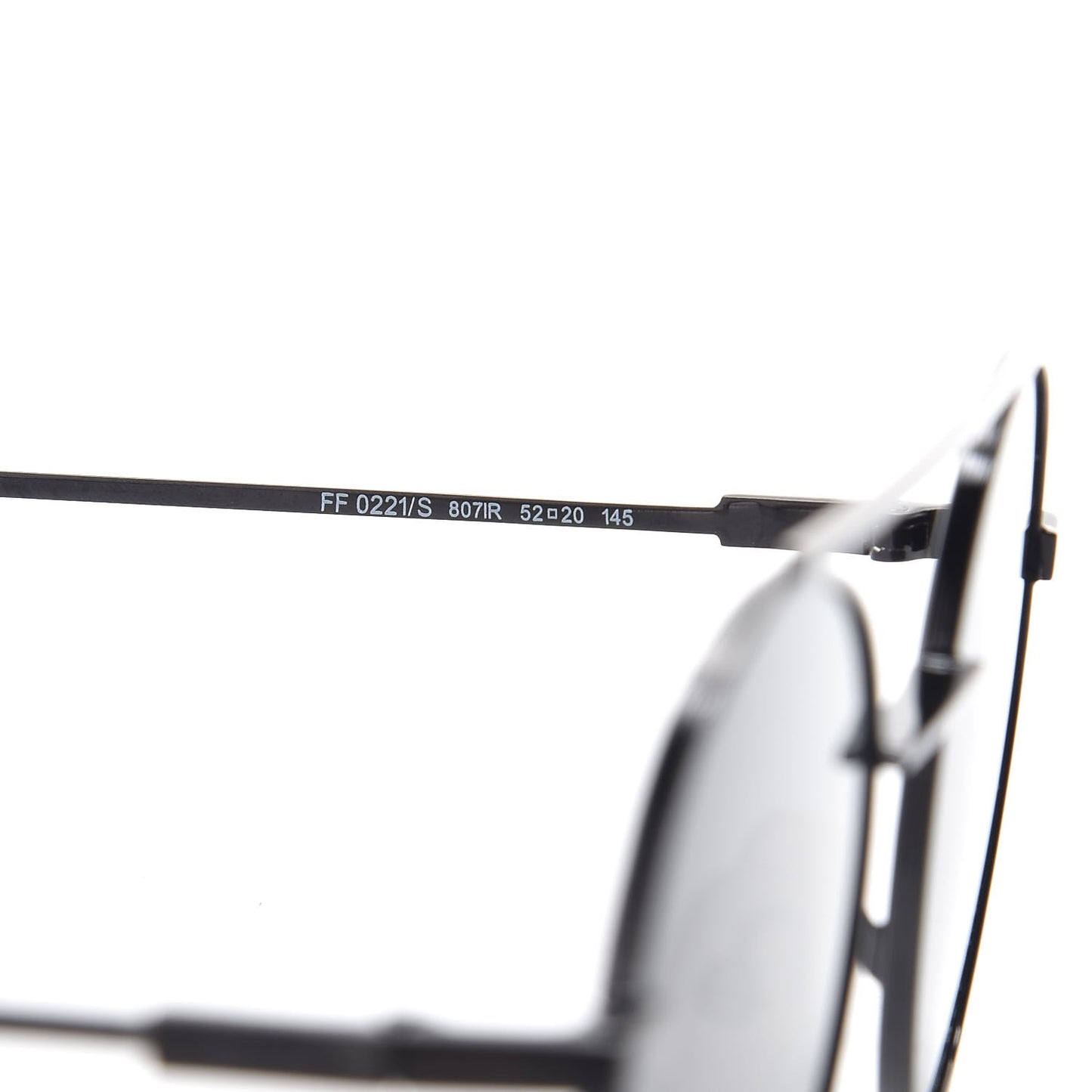 Metal Round Aviator Sunglasses FF0221/S Black