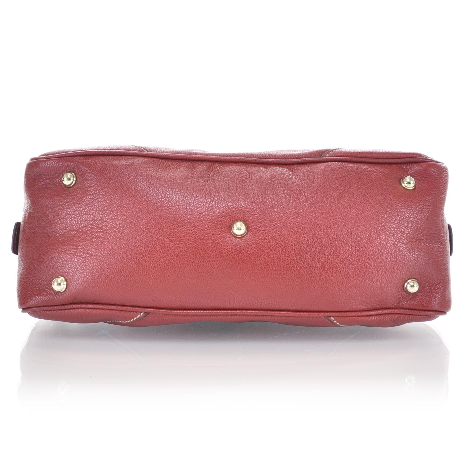 Gucci Leather Capri Small Bowler Red 7 of 11