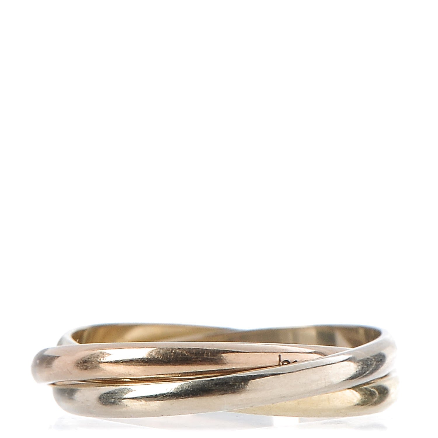 Cartier 18K Pink Yellow White Gold Extra Small Trinity Ring 52 6 1 of 5