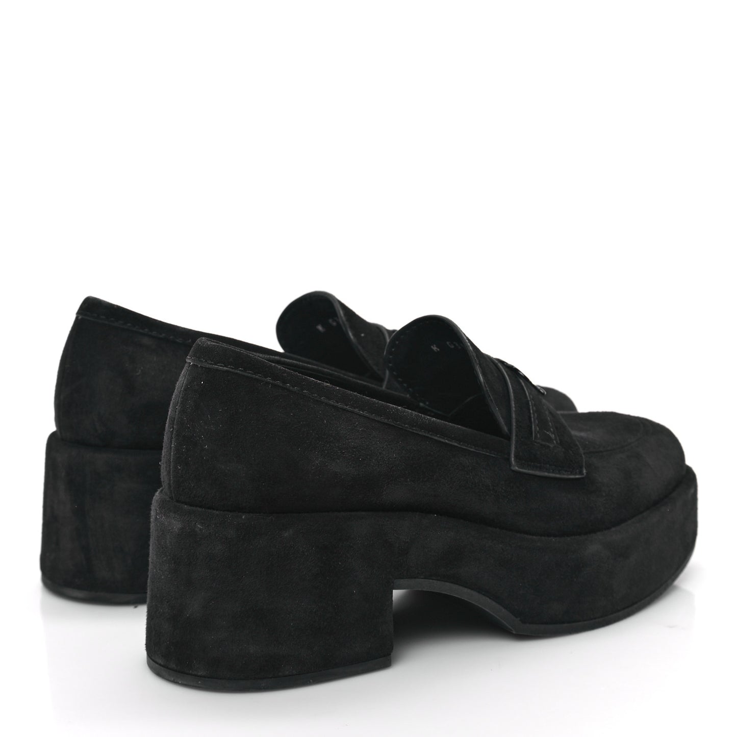 Suede CC Platform Loafers 36.5 Black