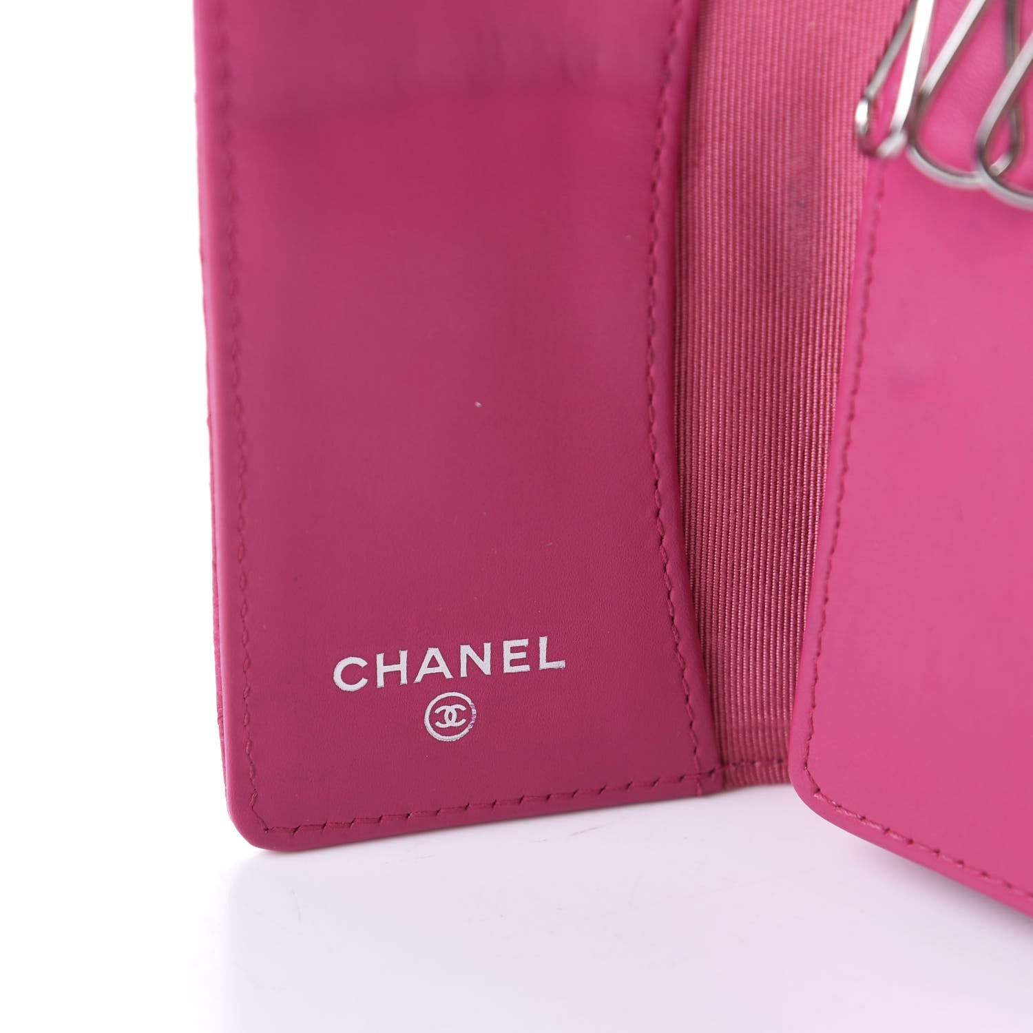 Chanel Caviar Quilted 6 Key Holder Pink 6 of 9