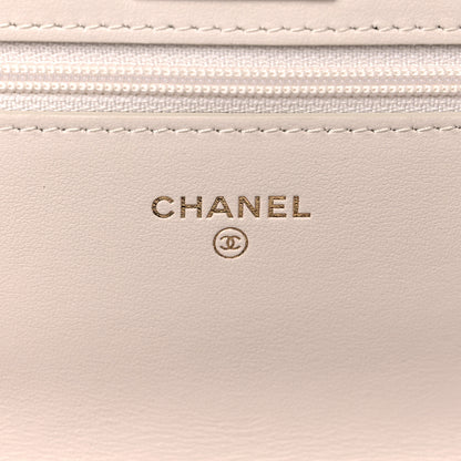 Chanel Aged Calfskin Chevron Quilted Reissue Wallet On Chain WOC White 6 of 12