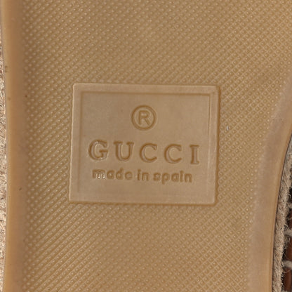 Gucci Raffia Harness Calfskin Interlocking G Adela Espadrilles 41 Palmi Naturale Harness Brown 8 of 11