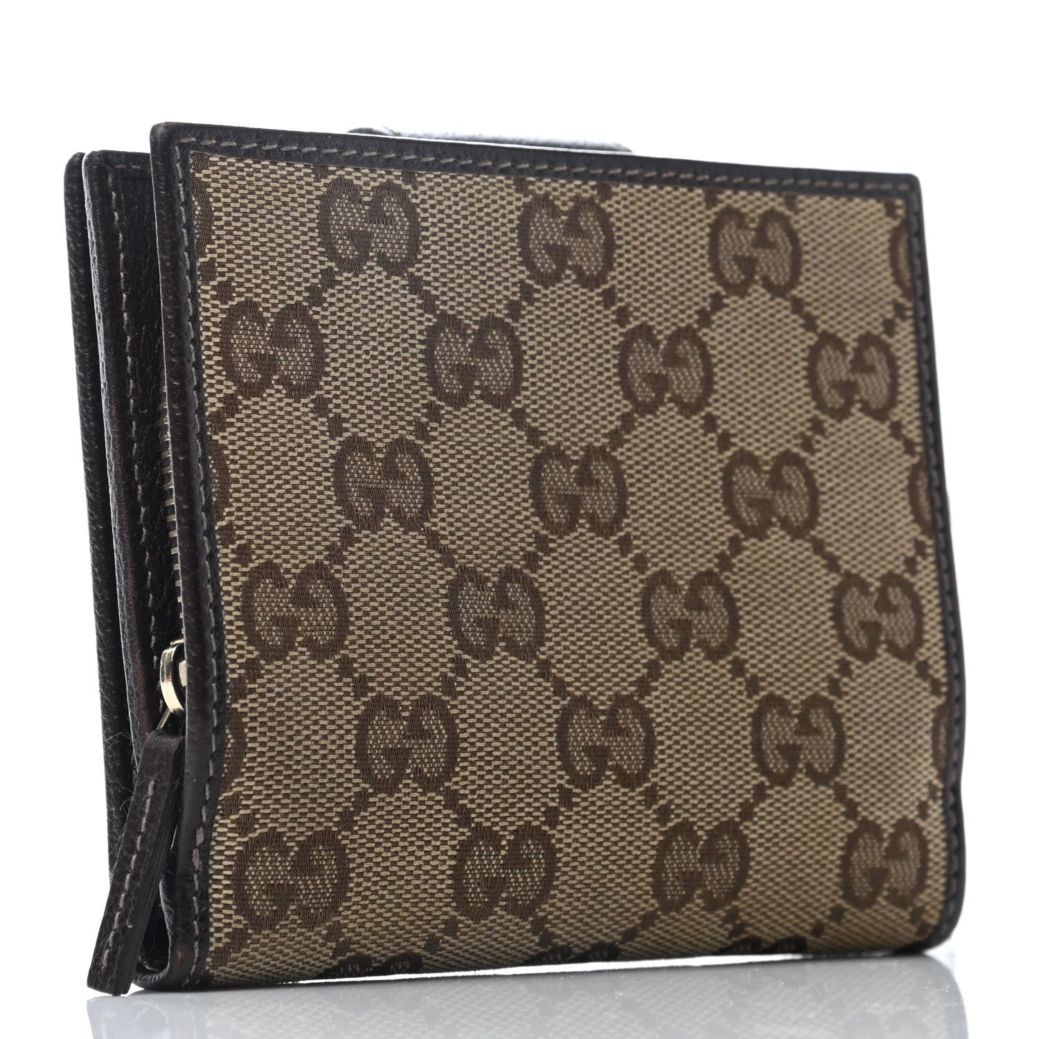 Gucci Monogram Abbey Compact Wallet Dark Brown 2 of 8