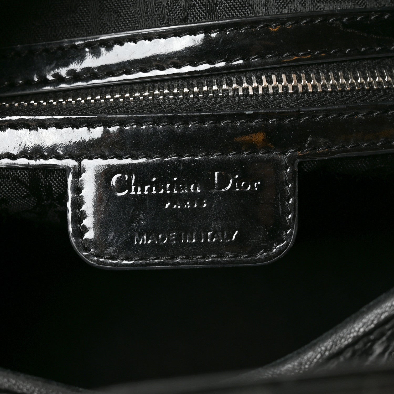 Christian Dior Patent Cannage Large Lady Dior Black 6 of 10