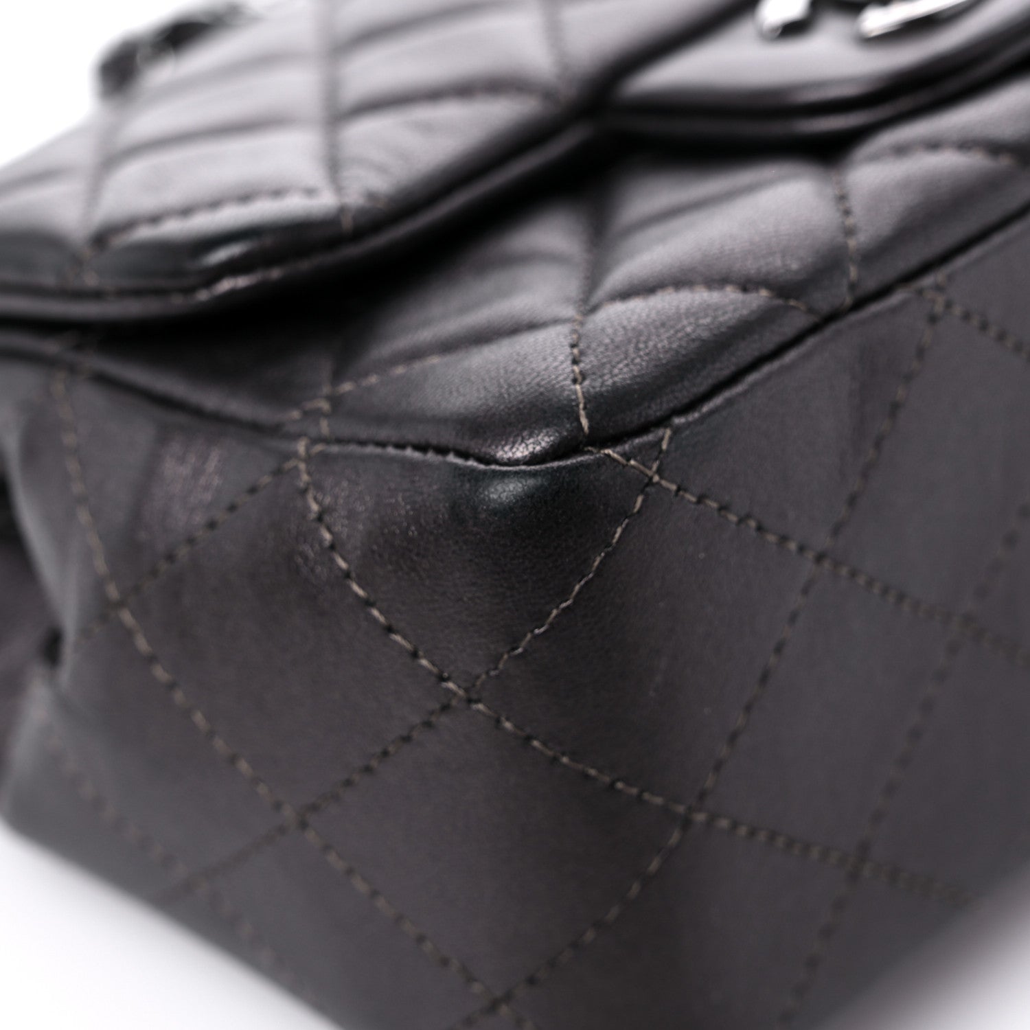 Chanel Metallic Lambskin Quilted Mini Square Flap Brown 8 of 13