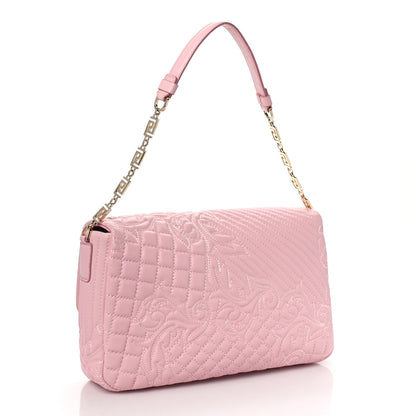 Versace Nappa Barocco Quilted Vanitas Medea Shoulder Bag Pink 3 of 8