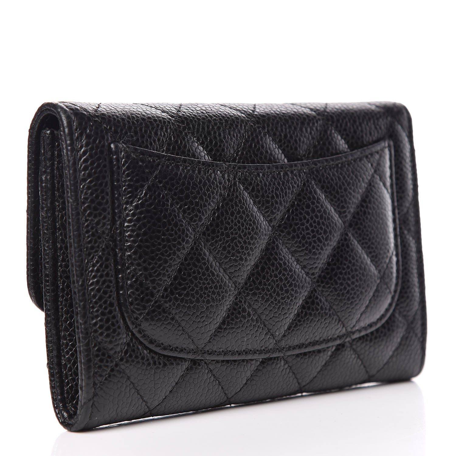 Chanel Caviar Quilted Small Flap Wallet Black 3 of 13