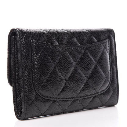 Chanel Caviar Quilted Small Flap Wallet Black 3 of 13