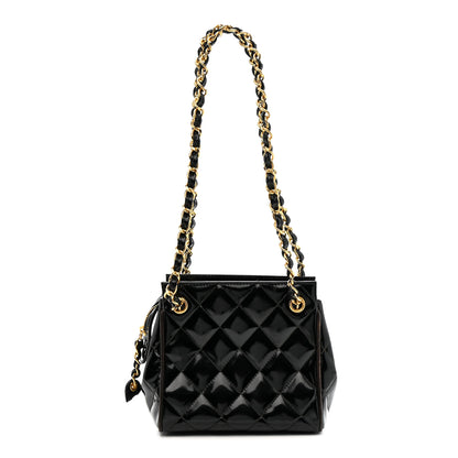 Chanel Patent Quilted Mini Shoulder Bag Black 1 of 15