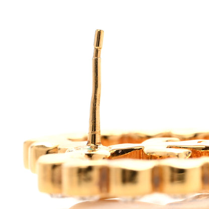 Chanel Crystal Heart CC Earrings Gold 5 of 5